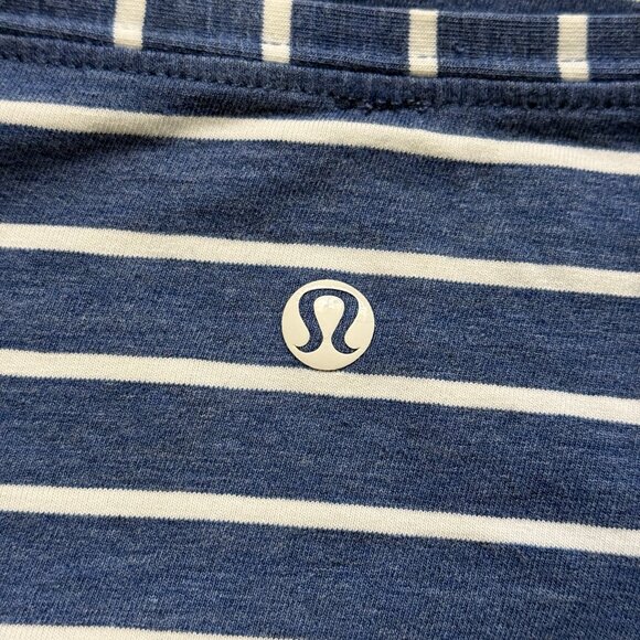 Lululemon Women's Weekend Long Sleeve - Blue/White Stripe - Picture 5 of 7